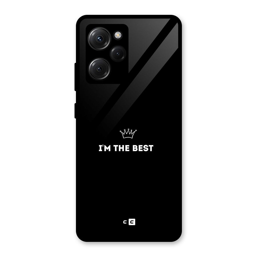 I Am The Best Glass Back Case for Poco X5 Pro