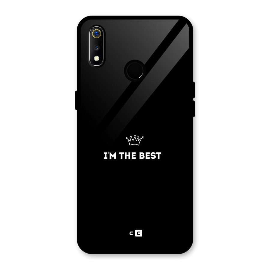 I Am The Best Glass Back Case for Realme 3i