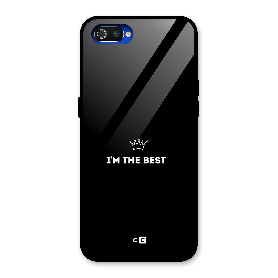 I Am The Best Glass Back Case for Realme C2