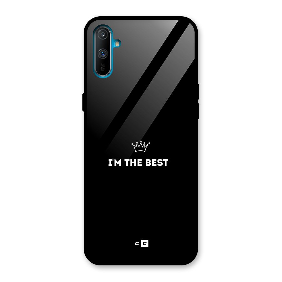 I Am The Best Glass Back Case for Realme C3