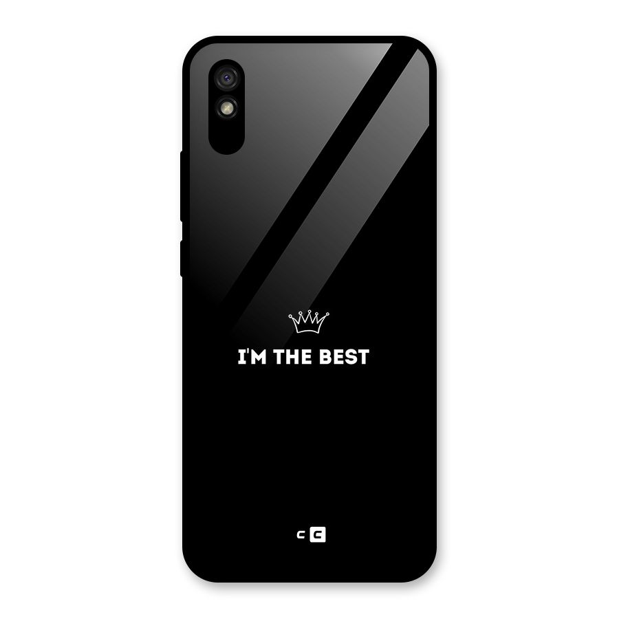I Am The Best Glass Back Case for Redmi 9A