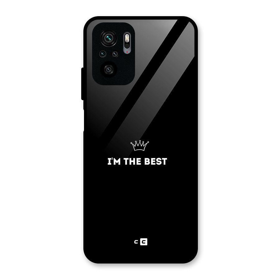 I Am The Best Glass Back Case for Redmi Note 10S
