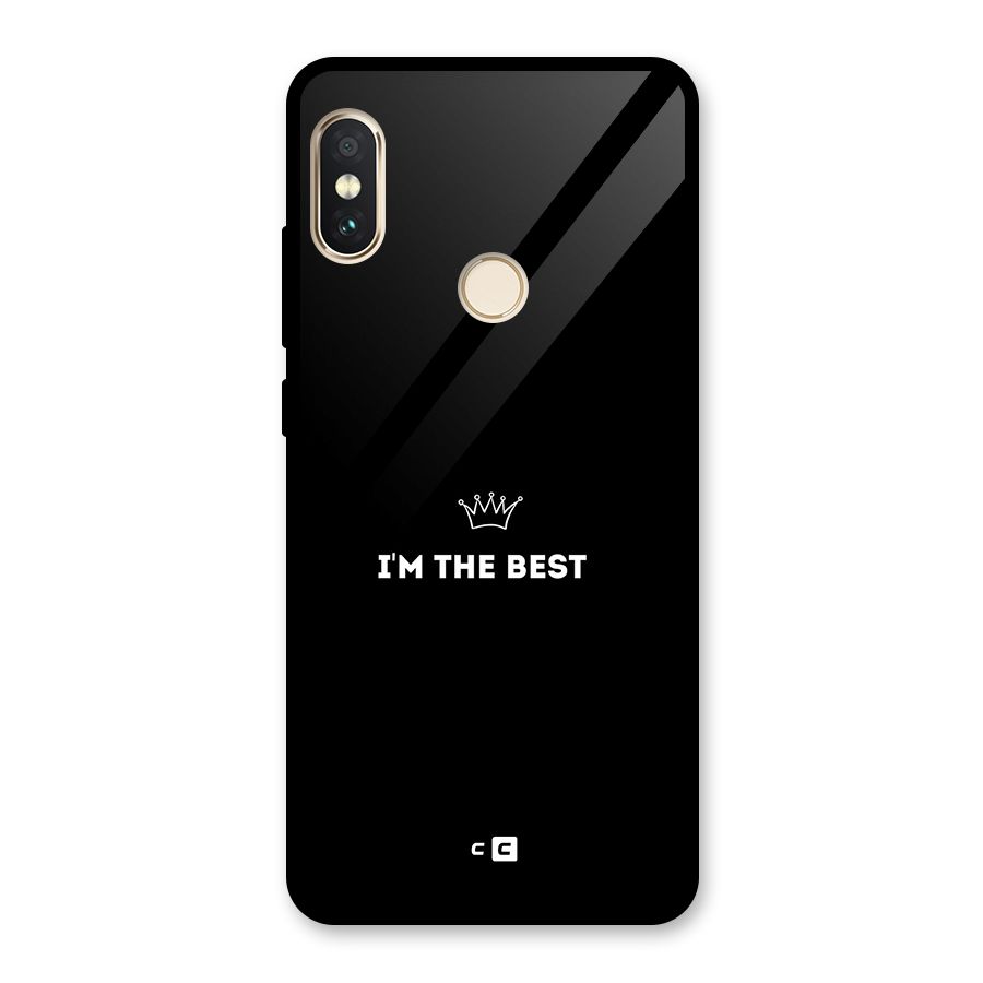 I Am The Best Glass Back Case for Redmi Note 5 Pro