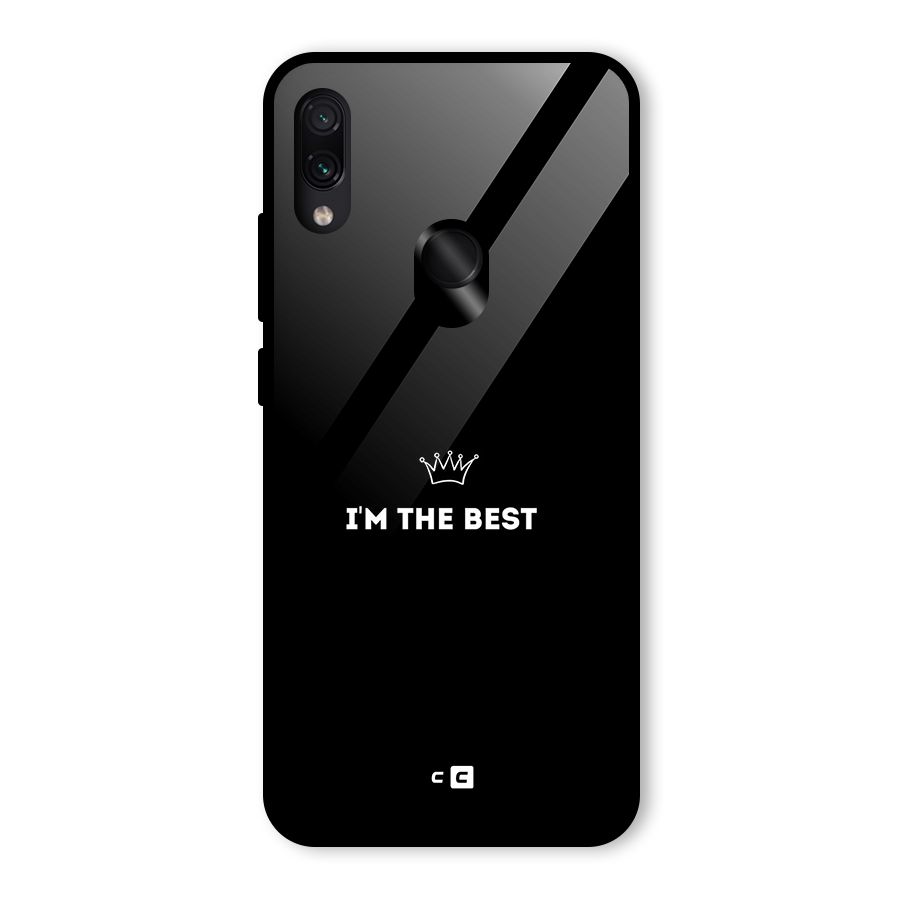 I Am The Best Glass Back Case for Redmi Note 7