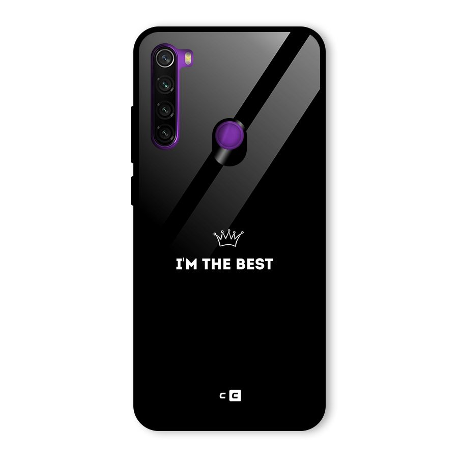 I Am The Best Glass Back Case for Redmi Note 8