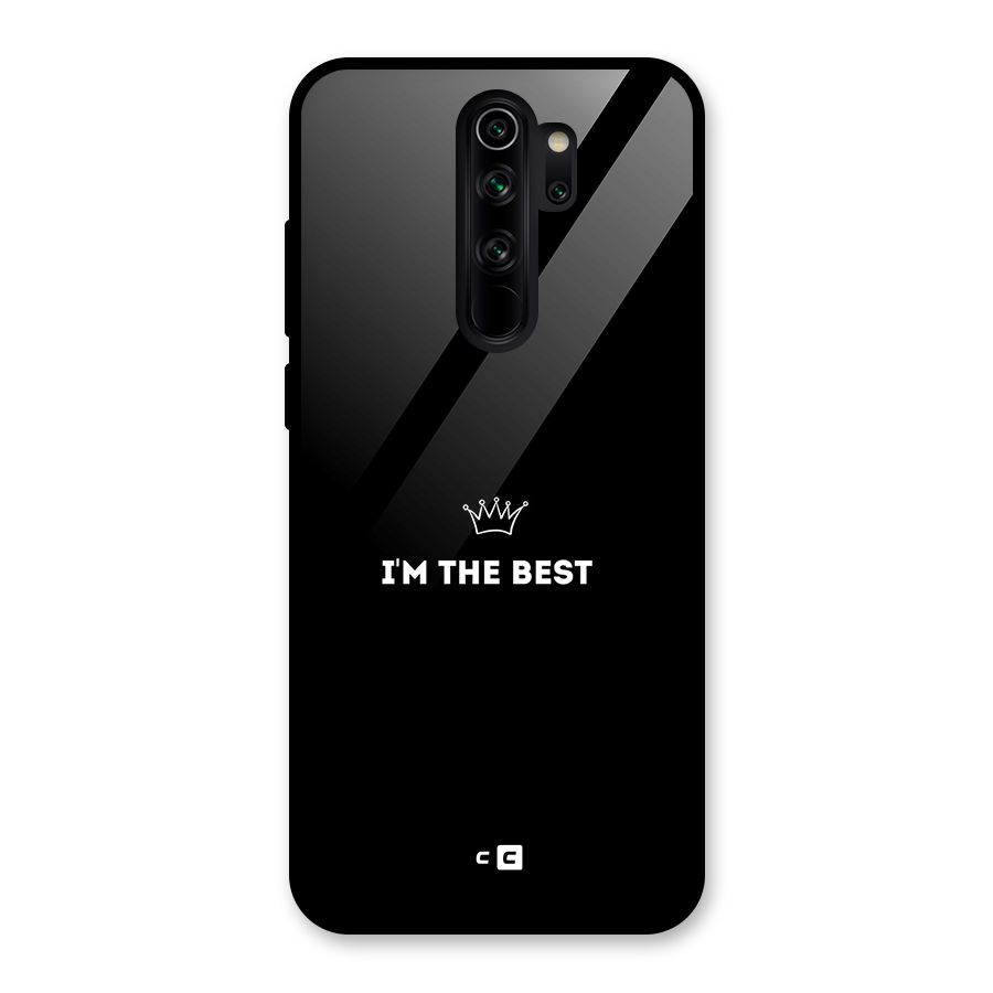 I Am The Best Glass Back Case for Redmi Note 8 Pro