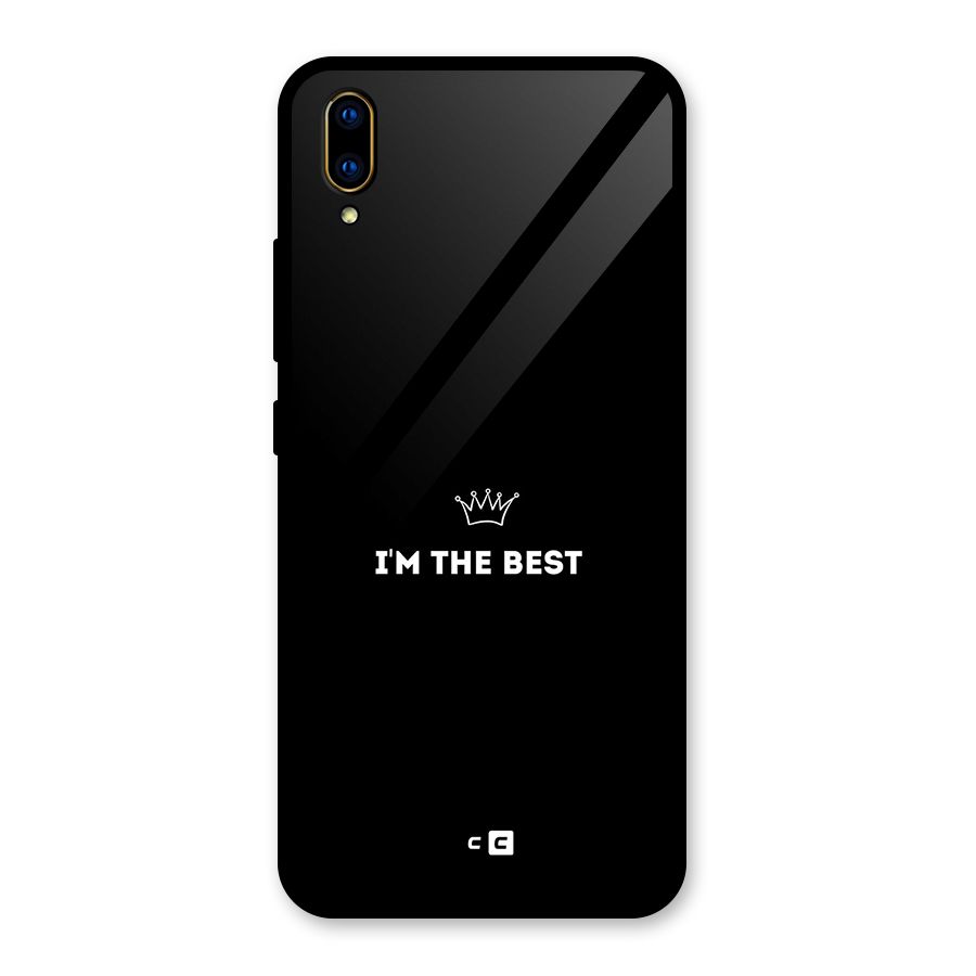 I Am The Best Glass Back Case for Vivo V11 Pro