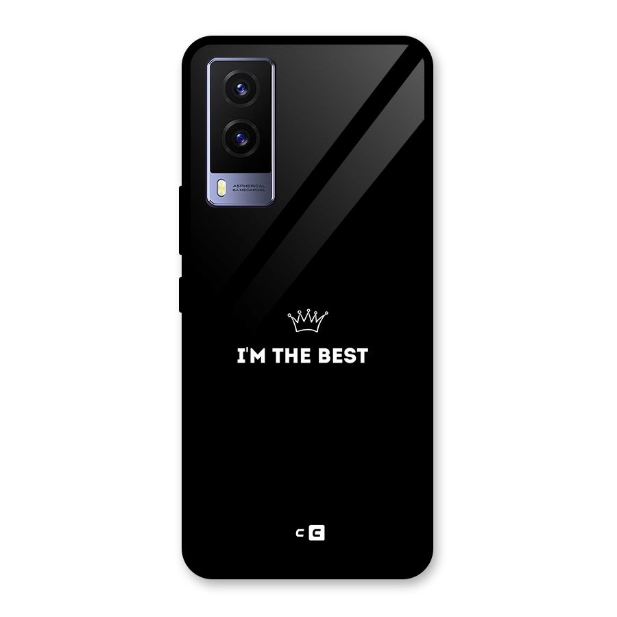 I Am The Best Glass Back Case for Vivo V21e 5G