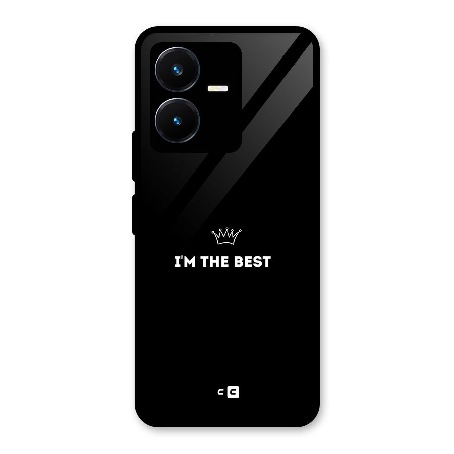 I Am The Best Glass Back Case for Vivo Y22s