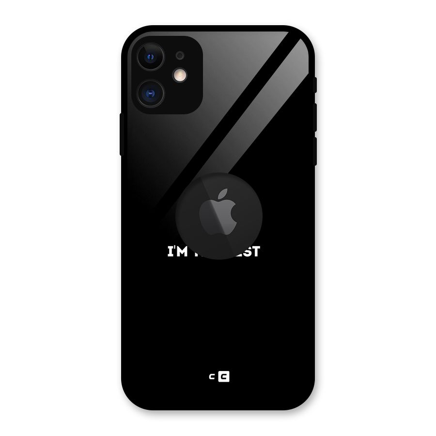 I Am The Best Glass Back Case for iPhone 11 Logo Cut