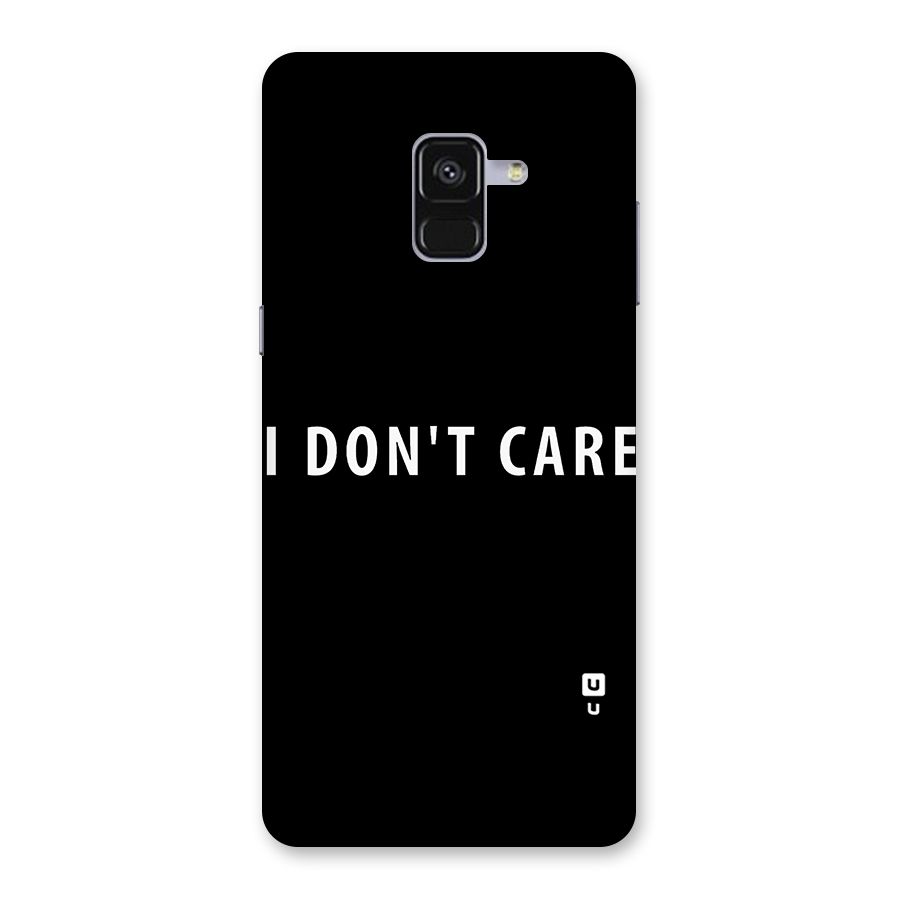 I Dont Care Typography Back Case for Galaxy A8 Plus