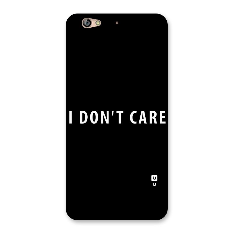 I Dont Care Typography Back Case for Gionee S6