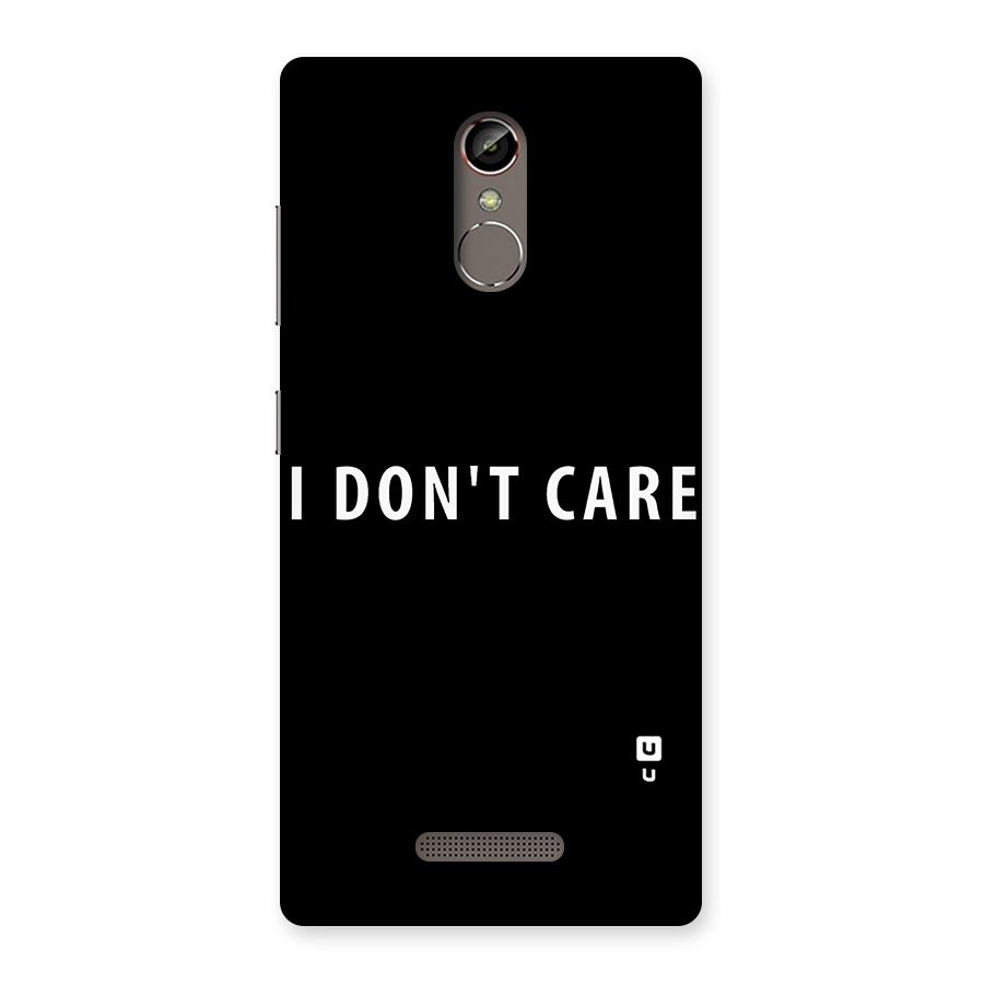 I Dont Care Typography Back Case for Gionee S6s