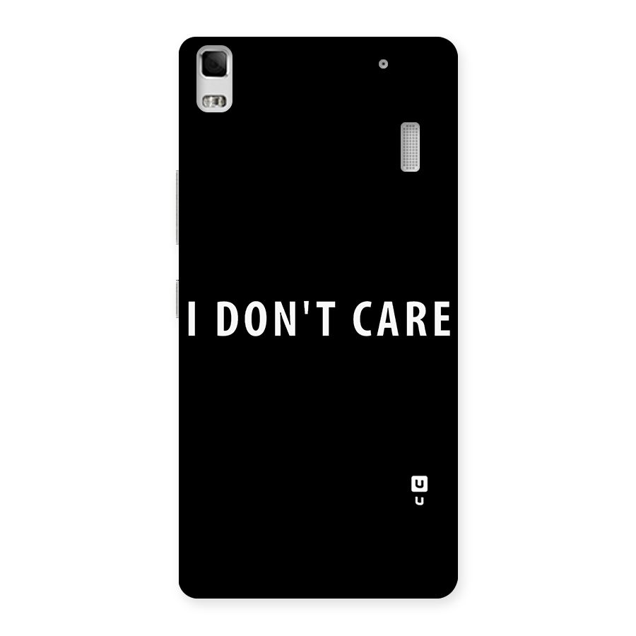 I Dont Care Typography Back Case for Lenovo K3 Note
