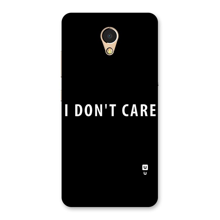 I Dont Care Typography Back Case for Lenovo P2