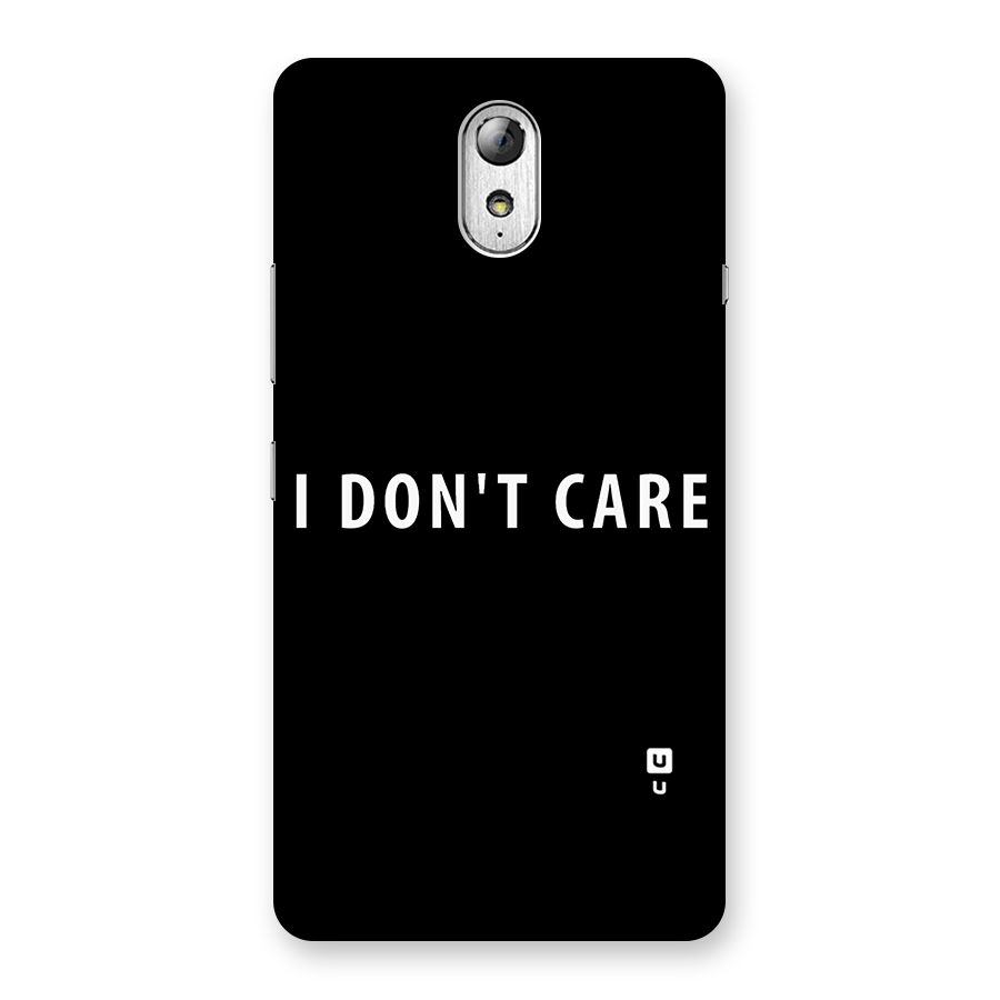 I Dont Care Typography Back Case for Lenovo Vibe P1M