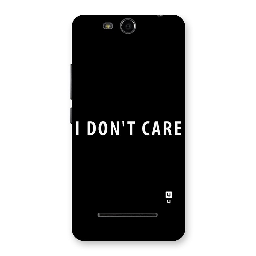 I Dont Care Typography Back Case for Micromax Canvas Juice 3 Q392