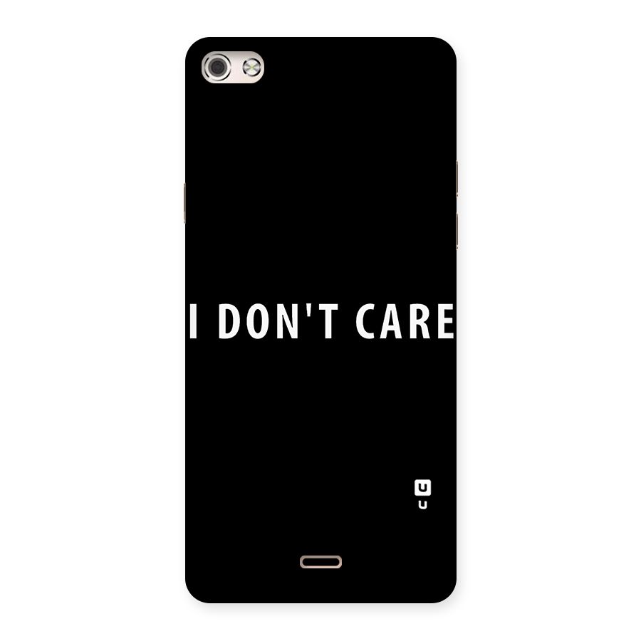 I Dont Care Typography Back Case for Micromax Canvas Silver 5