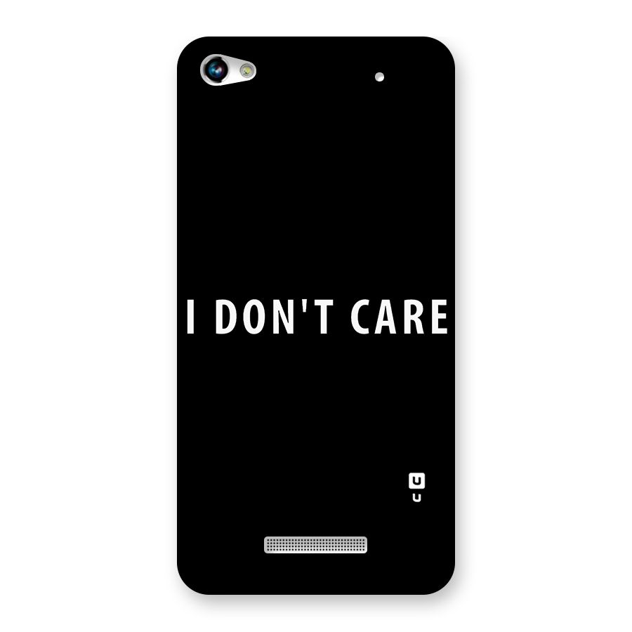 I Dont Care Typography Back Case for Micromax Hue 2