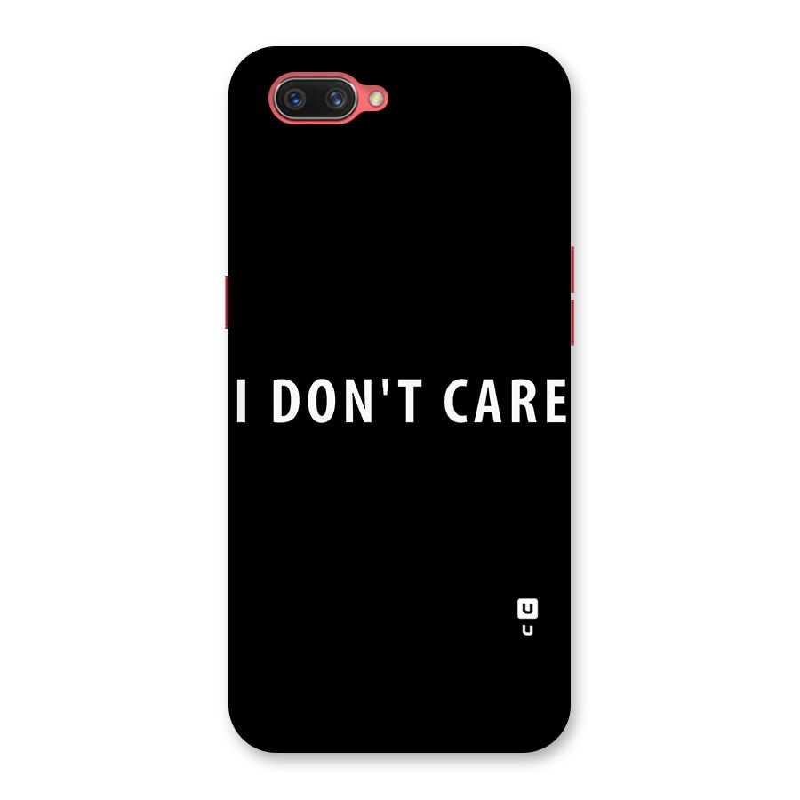 I Dont Care Typography Back Case for Oppo A3s