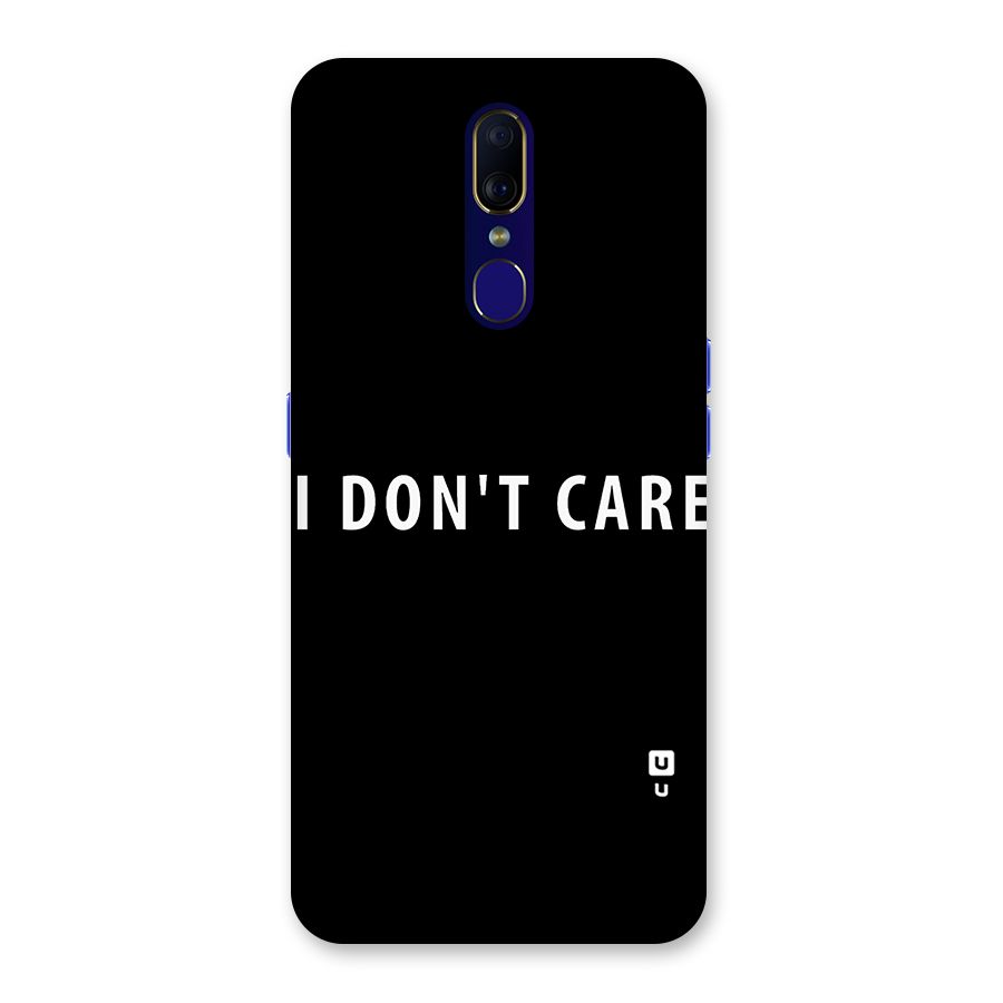 I Dont Care Typography Back Case for Oppo A9