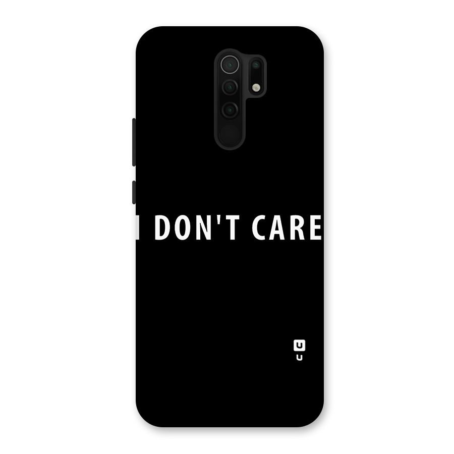 I Dont Care Typography Back Case for Poco M2