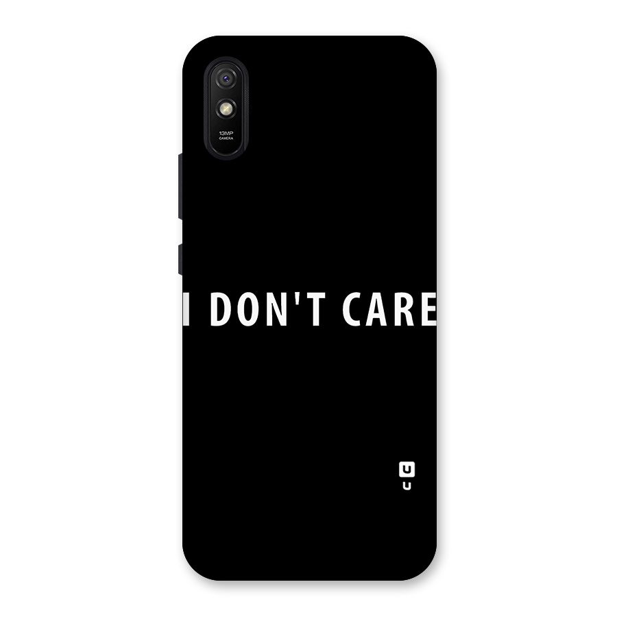 I Dont Care Typography Back Case for Redmi 9A