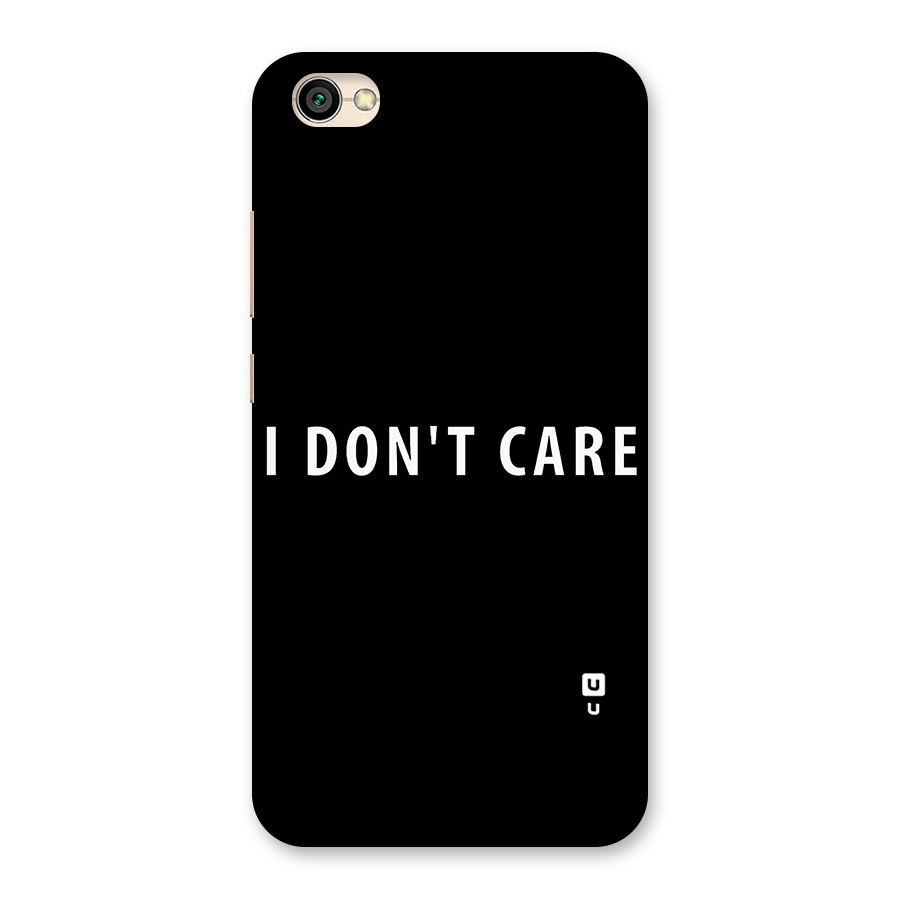 I Dont Care Typography Back Case for Redmi Y1 Lite