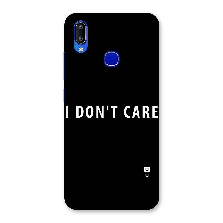 I Dont Care Typography Back Case for Vivo Y91
