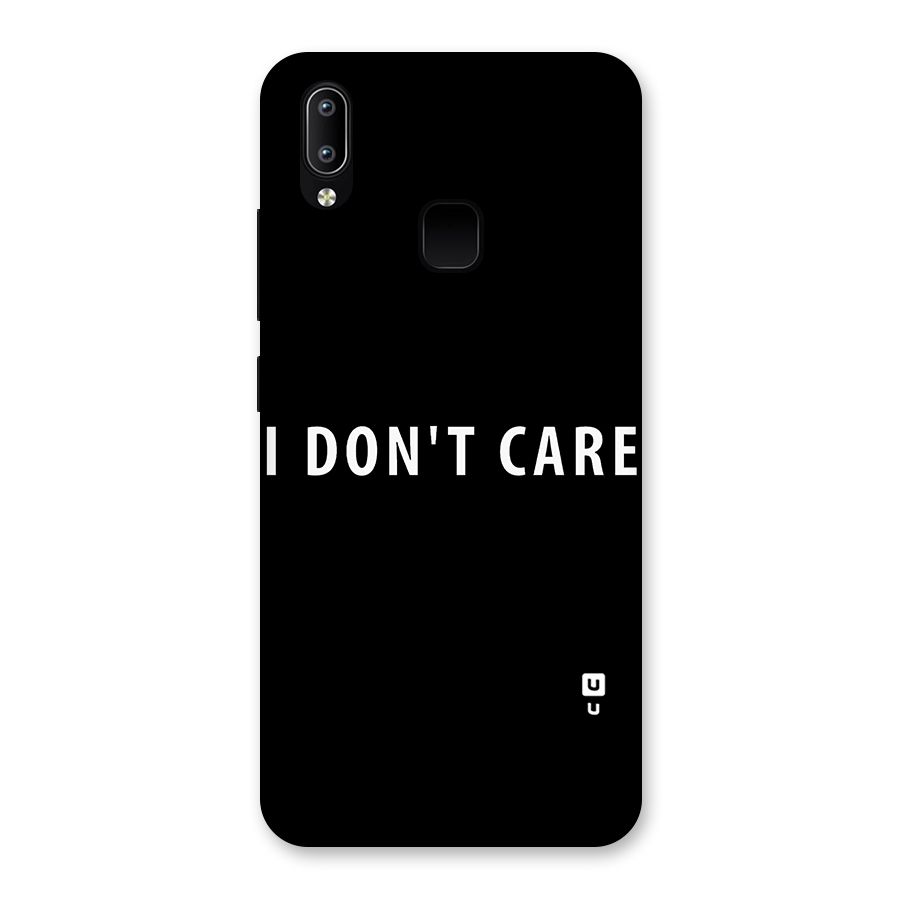 I Dont Care Typography Back Case for Vivo Y93