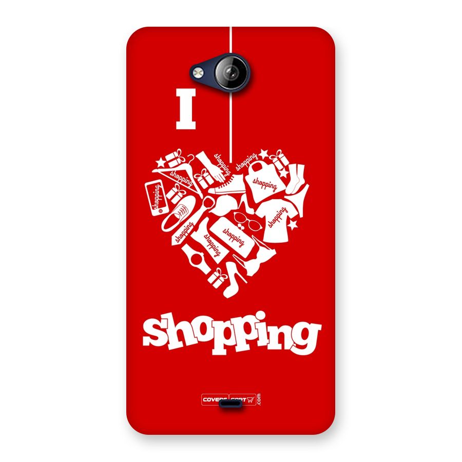 I Love Shopping Back Case for Canvas Play Q355