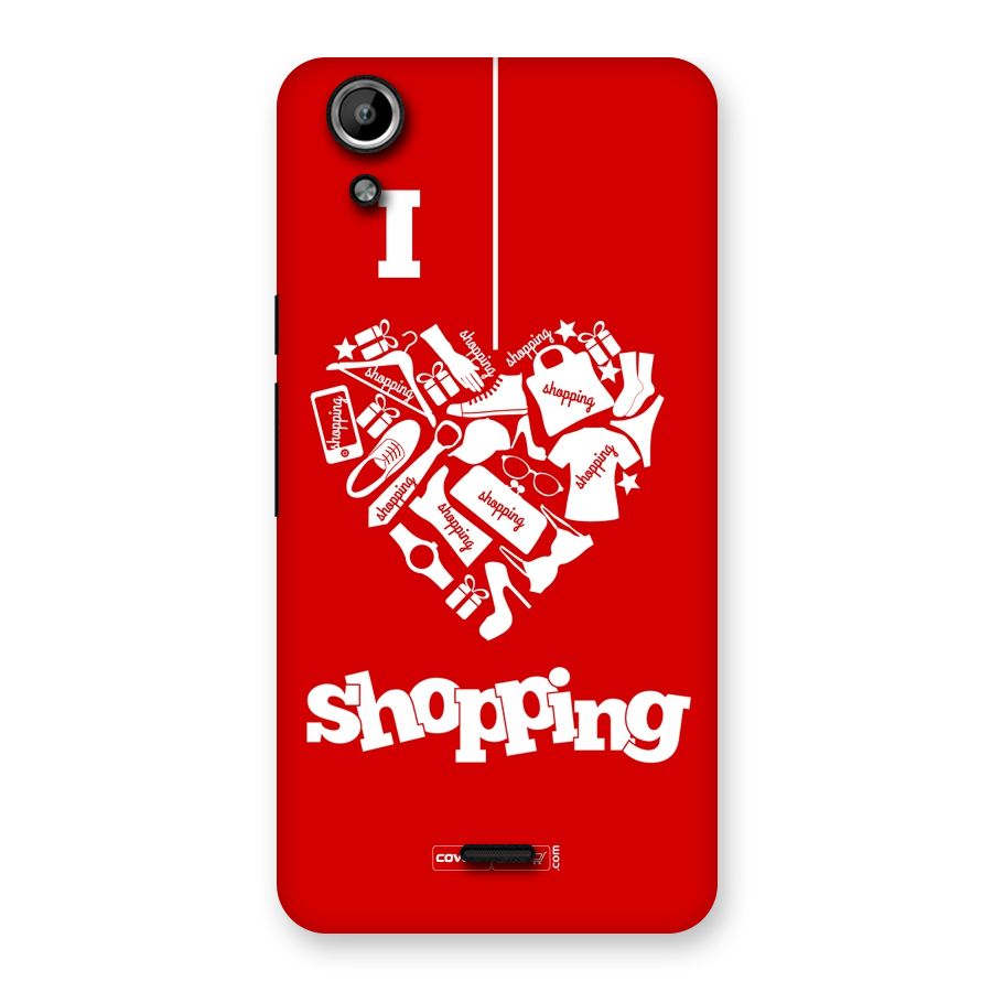I Love Shopping Back Case for Micromax Canvas Selfie Lens Q345