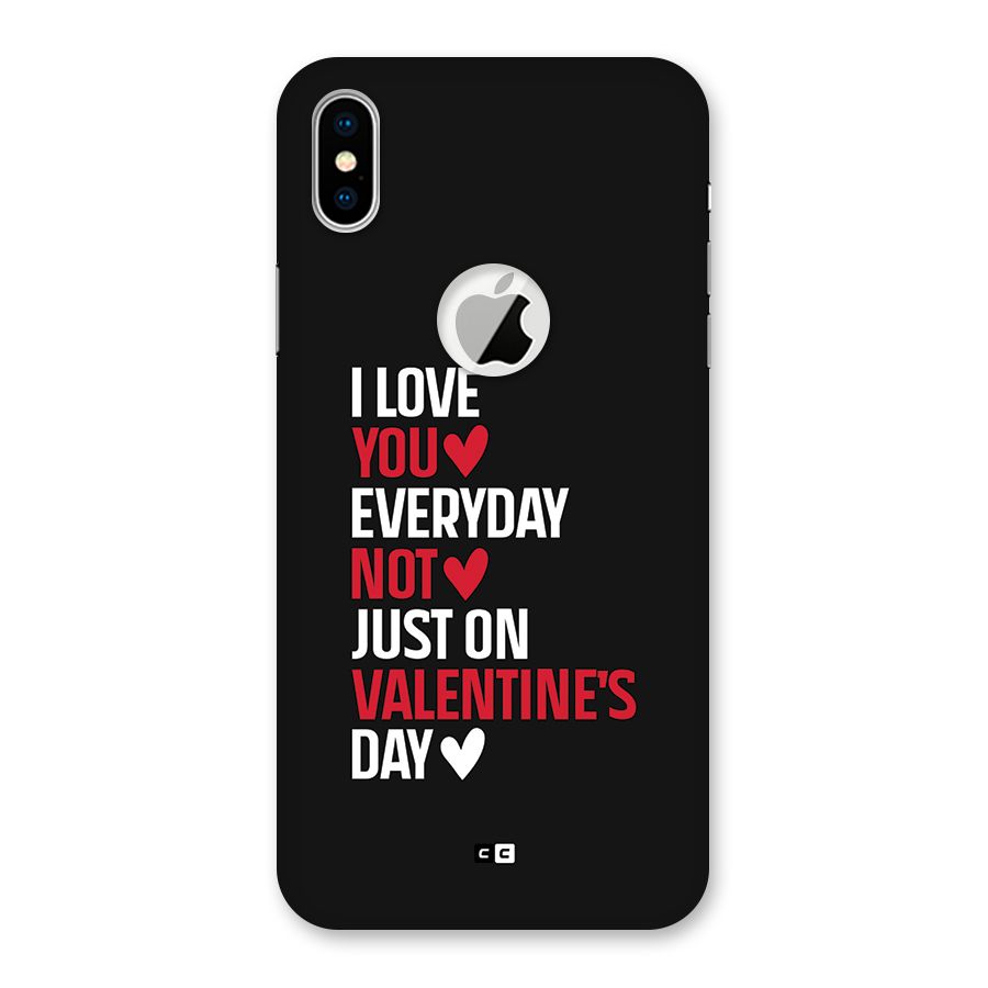 I Love You Everyday Back Case for iPhone XS Logo Cut