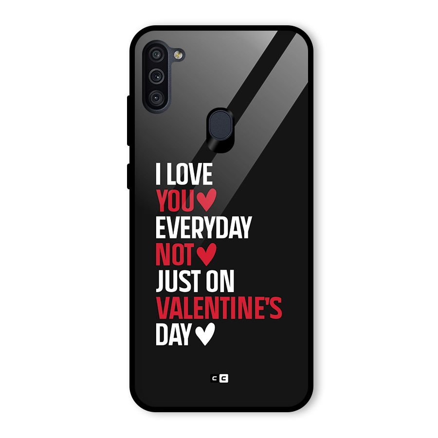 I Love You Everyday Glass Back Case for Galaxy M11