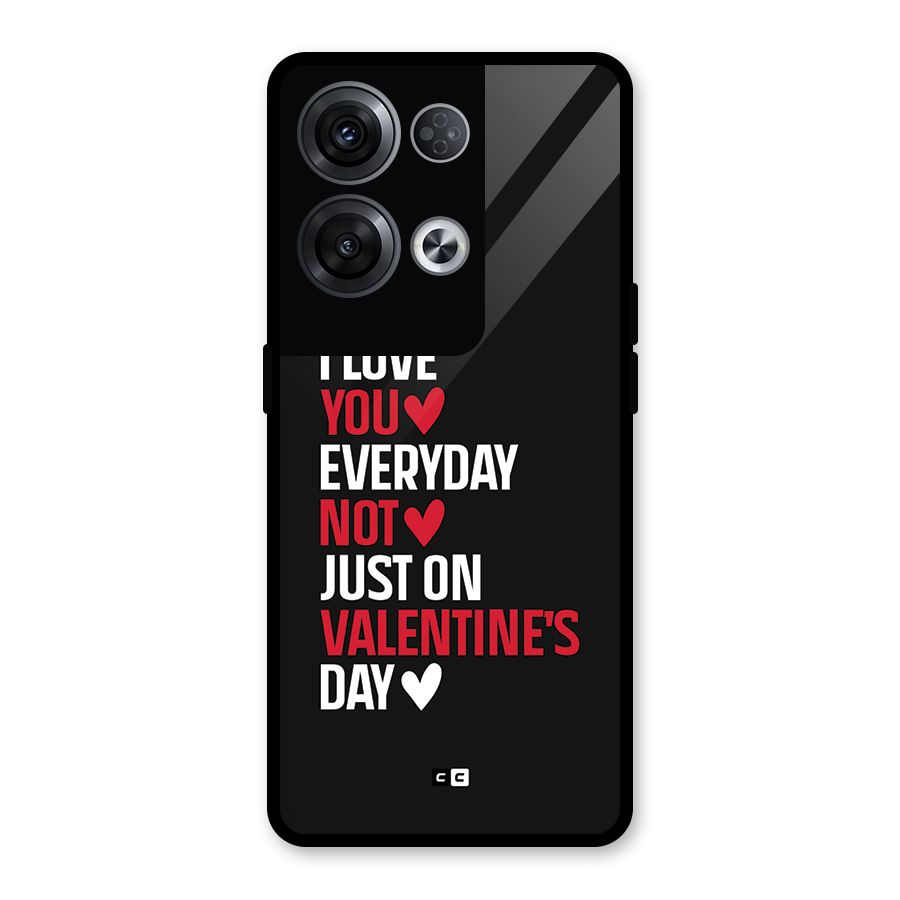 I Love You Everyday Glass Back Case for Oppo Reno8 Pro 5G
