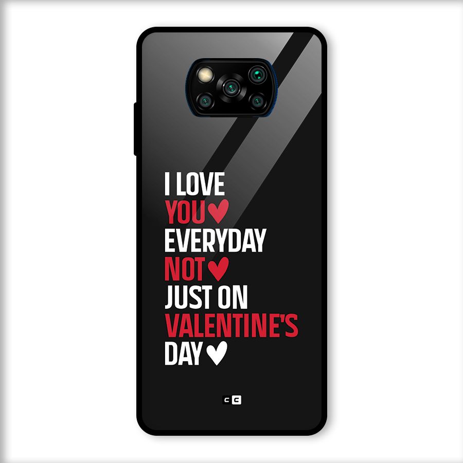 I Love You Everyday Glass Back Case for Poco X3