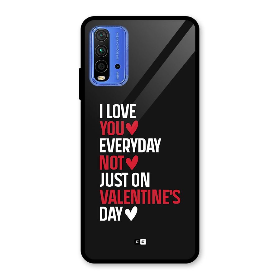I Love You Everyday Glass Back Case for Redmi 9 Power