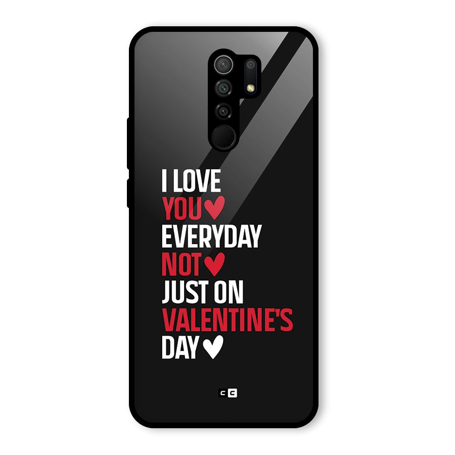 I Love You Everyday Glass Back Case for Redmi 9 Prime