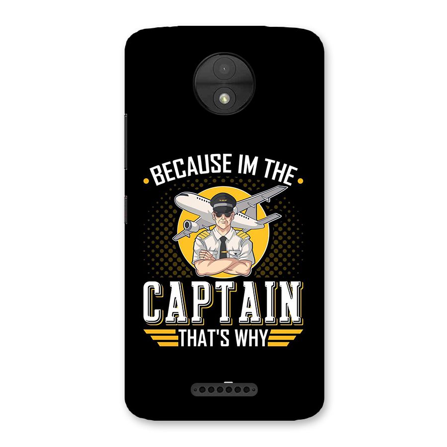 I M Captain Back Case for Moto C