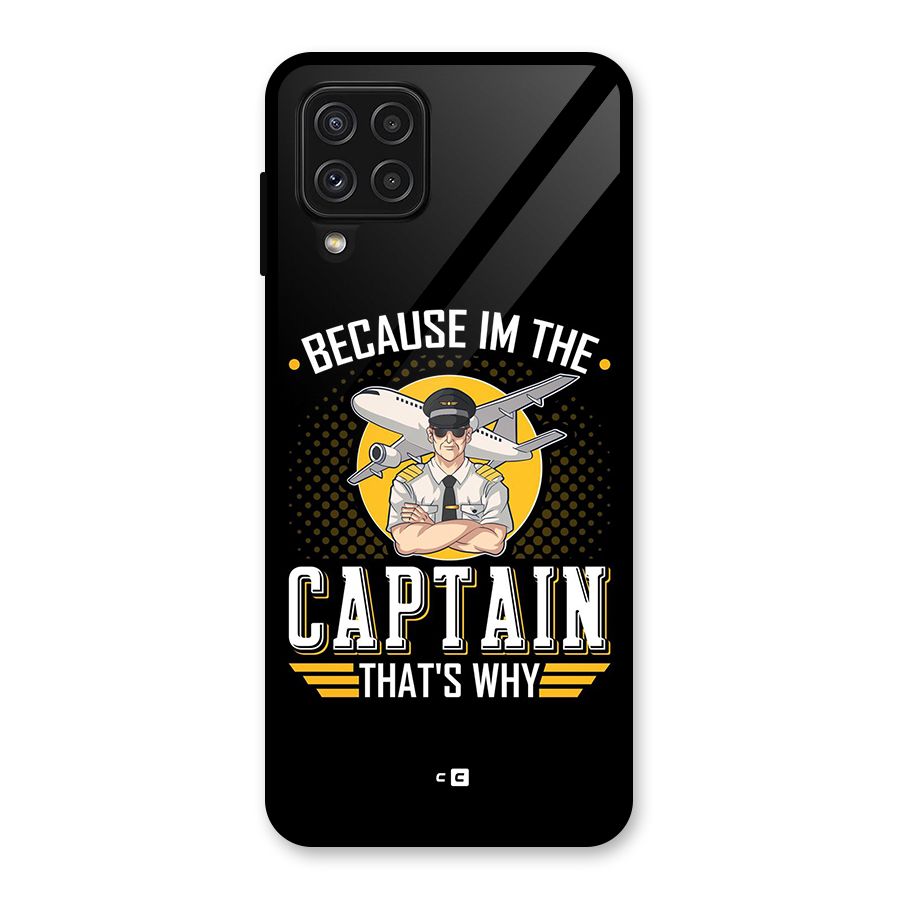 I M Captain Glass Back Case for Galaxy A22 4G