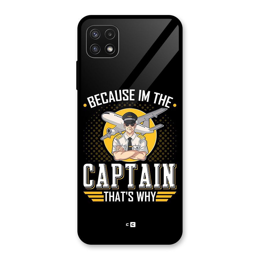 I M Captain Glass Back Case for Galaxy A22 5G