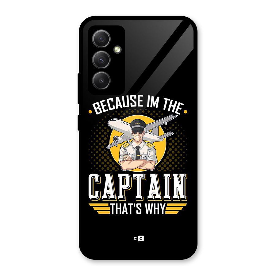 I M Captain Glass Back Case for Galaxy A34