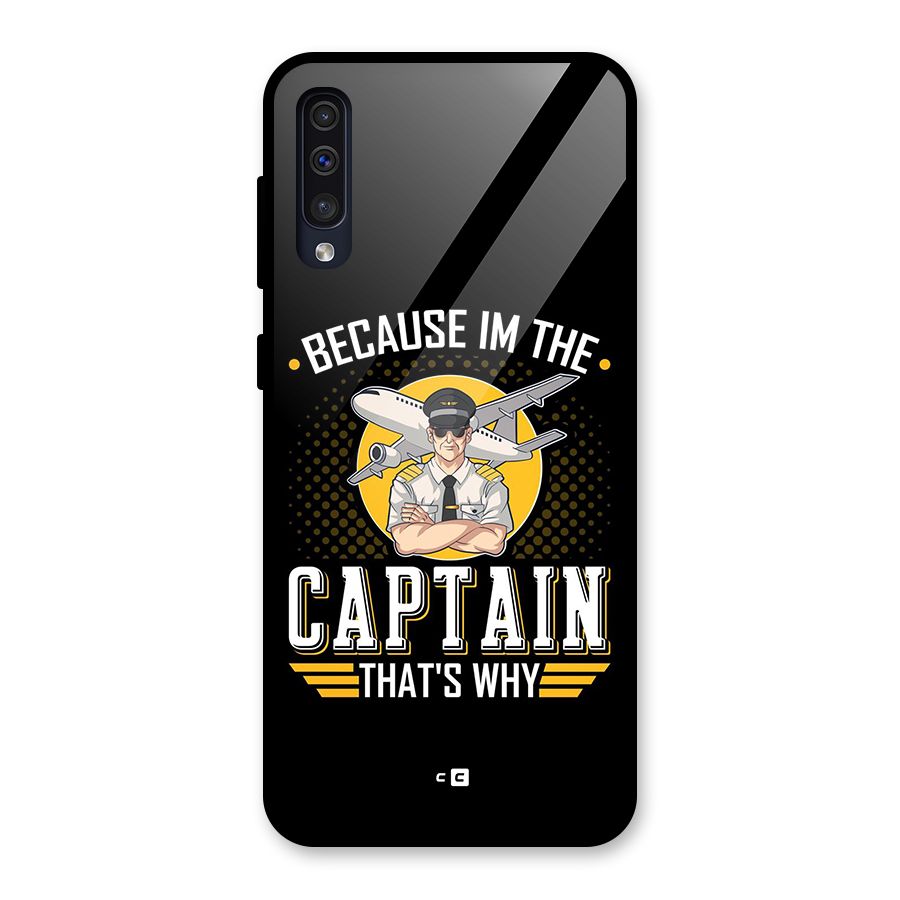 I M Captain Glass Back Case for Galaxy A50s