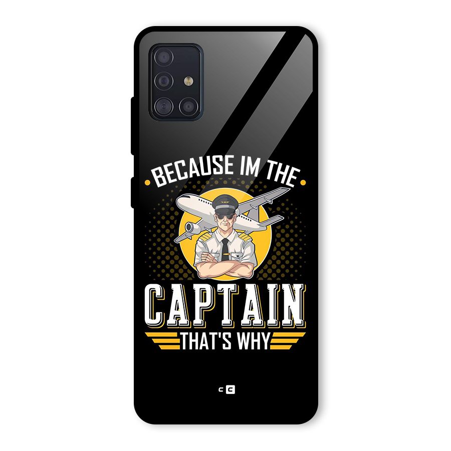 I M Captain Glass Back Case for Galaxy A51