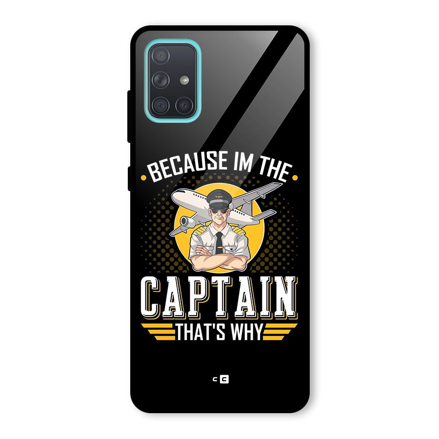 I M Captain Glass Back Case for Galaxy A71