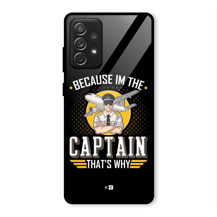 I M Captain Glass Back Case for Galaxy A72