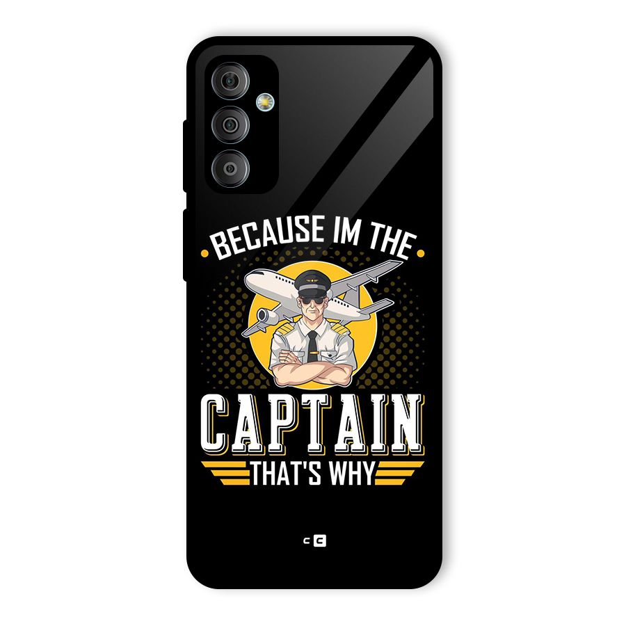 I M Captain Glass Back Case for Galaxy F23