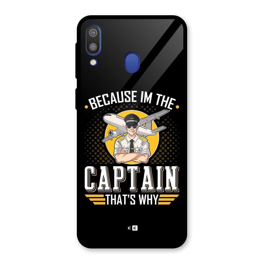 I M Captain Glass Back Case for Galaxy M20
