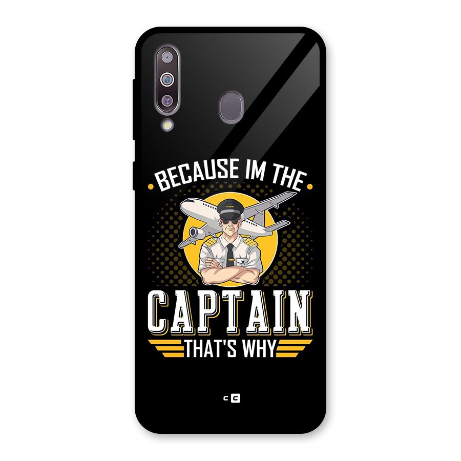 I M Captain Glass Back Case for Galaxy M30
