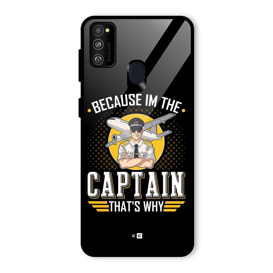 I M Captain Glass Back Case for Galaxy M30s